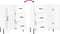 vidaXL - Dressoir - 69,5x34x90 - cm - bewerkt - hout - hoogglans - wit
