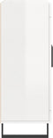 vidaXL - Dressoir - 69,5x34x90 - cm - bewerkt - hout - hoogglans - wit
