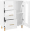 vidaXL - Dressoir - 69,5x34x90 - cm - bewerkt - hout - hoogglans - wit