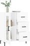 vidaXL - Dressoir - 69,5x34x90 - cm - bewerkt - hout - hoogglans - wit