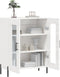 vidaXL - Dressoir - 69,5x34x90 - cm - bewerkt - hout - hoogglans - wit
