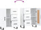 vidaXL - Dressoir - 69,5x34x90 - cm - bewerkt - hout - hoogglans - wit