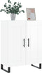 vidaXL - Dressoir - 69,5x34x90 - cm - bewerkt - hout - hoogglans - wit