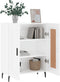 vidaXL - Dressoir - 69,5x34x90 - cm - bewerkt - hout - hoogglans - wit