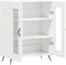 vidaXL - Dressoir - 69,5x34x90 - cm - bewerkt - hout - hoogglans - wit