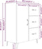 vidaXL - Dressoir - 69,5x34x90 - cm - bewerkt - hout - hoogglans - wit