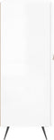vidaXL - Dressoir - 69,5x34x90 - cm - bewerkt - hout - hoogglans - wit
