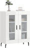 vidaXL - Dressoir - 69,5x34x90 - cm - bewerkt - hout - hoogglans - wit