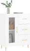 vidaXL - Dressoir - 69,5x34x90 - cm - bewerkt - hout - hoogglans - wit