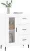 vidaXL - Dressoir - 69,5x34x90 - cm - bewerkt - hout - hoogglans - wit