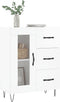 vidaXL - Dressoir - 69,5x34x90 - cm - bewerkt - hout - hoogglans - wit