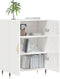 vidaXL - Dressoir - 69,5x34x90 - cm - bewerkt - hout - hoogglans - wit