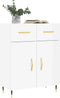vidaXL - Dressoir - 69,5x34x90 - cm - bewerkt - hout - hoogglans - wit