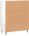 vidaXL - Dressoir - 69,5x34x90 - cm - bewerkt - hout - hoogglans - wit