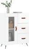 vidaXL - Dressoir - 69,5x34x90 - cm - bewerkt - hout - hoogglans - wit