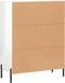 vidaXL - Dressoir - 69,5x34x90 - cm - bewerkt - hout - hoogglans - wit
