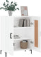 vidaXL - Dressoir - 69,5x34x90 - cm - bewerkt - hout - hoogglans - wit