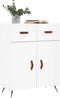 vidaXL - Dressoir - 69,5x34x90 - cm - bewerkt - hout - hoogglans - wit