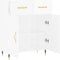 vidaXL - Dressoir - 69,5x34x90 - cm - bewerkt - hout - hoogglans - wit