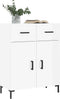 vidaXL - Dressoir - 69,5x34x90 - cm - bewerkt - hout - hoogglans - wit