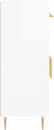 vidaXL - Dressoir - 69,5x34x90 - cm - bewerkt - hout - hoogglans - wit