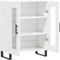 vidaXL - Dressoir - 69,5x34x90 - cm - bewerkt - hout - hoogglans - wit