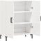 vidaXL - Dressoir - 69,5x34x90 - cm - bewerkt - hout - hoogglans - wit