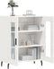 vidaXL - Dressoir - 69,5x34x90 - cm - bewerkt - hout - hoogglans - wit