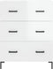 vidaXL - Dressoir - 69,5x34x90 - cm - bewerkt - hout - hoogglans - wit