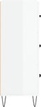 vidaXL - Dressoir - 69,5x34x90 - cm - bewerkt - hout - hoogglans - wit
