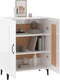 vidaXL - Dressoir - 69,5x34x90 - cm - bewerkt - hout - hoogglans - wit