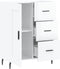 vidaXL - Dressoir - 69,5x34x90 - cm - bewerkt - hout - hoogglans - wit
