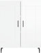 vidaXL - Dressoir - 69,5x34x90 - cm - bewerkt - hout - hoogglans - wit