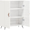 vidaXL - Dressoir - 69,5x34x90 - cm - bewerkt - hout - hoogglans - wit