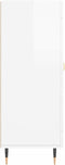 vidaXL - Dressoir - 69,5x34x90 - cm - bewerkt - hout - hoogglans - wit