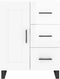 vidaXL - Dressoir - 69,5x34x90 - cm - bewerkt - hout - hoogglans - wit