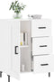 vidaXL - Dressoir - 69,5x34x90 - cm - bewerkt - hout - hoogglans - wit