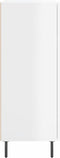 vidaXL - Dressoir - 69,5x34x90 - cm - bewerkt - hout - hoogglans - wit