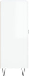 vidaXL - Dressoir - 69,5x34x90 - cm - bewerkt - hout - hoogglans - wit