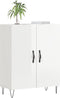 vidaXL - Dressoir - 69,5x34x90 - cm - bewerkt - hout - hoogglans - wit
