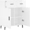 vidaXL - Dressoir - 69,5x34x90 - cm - bewerkt - hout - hoogglans - wit