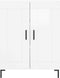vidaXL - Dressoir - 69,5x34x90 - cm - bewerkt - hout - hoogglans - wit
