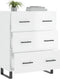 vidaXL - Dressoir - 69,5x34x90 - cm - bewerkt - hout - hoogglans - wit