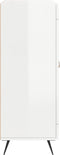 vidaXL - Dressoir - 69,5x34x90 - cm - bewerkt - hout - hoogglans - wit