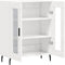 vidaXL - Dressoir - 69,5x34x90 - cm - bewerkt - hout - hoogglans - wit