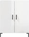 vidaXL - Dressoir - 69,5x34x90 - cm - bewerkt - hout - hoogglans - wit