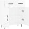 vidaXL - Dressoir - 69,5x34x90 - cm - bewerkt - hout - hoogglans - wit