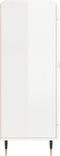vidaXL - Dressoir - 69,5x34x90 - cm - bewerkt - hout - hoogglans - wit