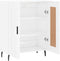 vidaXL - Dressoir - 69,5x34x90 - cm - bewerkt - hout - hoogglans - wit
