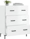 vidaXL - Dressoir - 69,5x34x90 - cm - bewerkt - hout - hoogglans - wit
